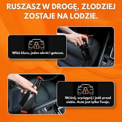 Pancerny Rygiel – Stalowa Blokada Kierownicy i Pasa